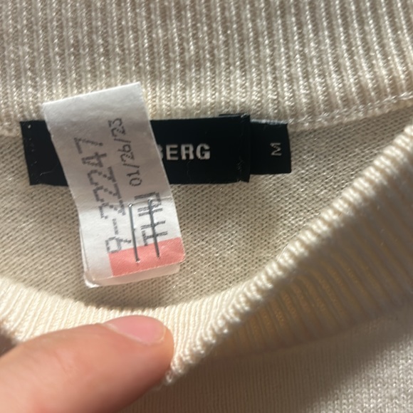 Smile J.Lindeberg white sweater Crewneck - Picture 3 of 4